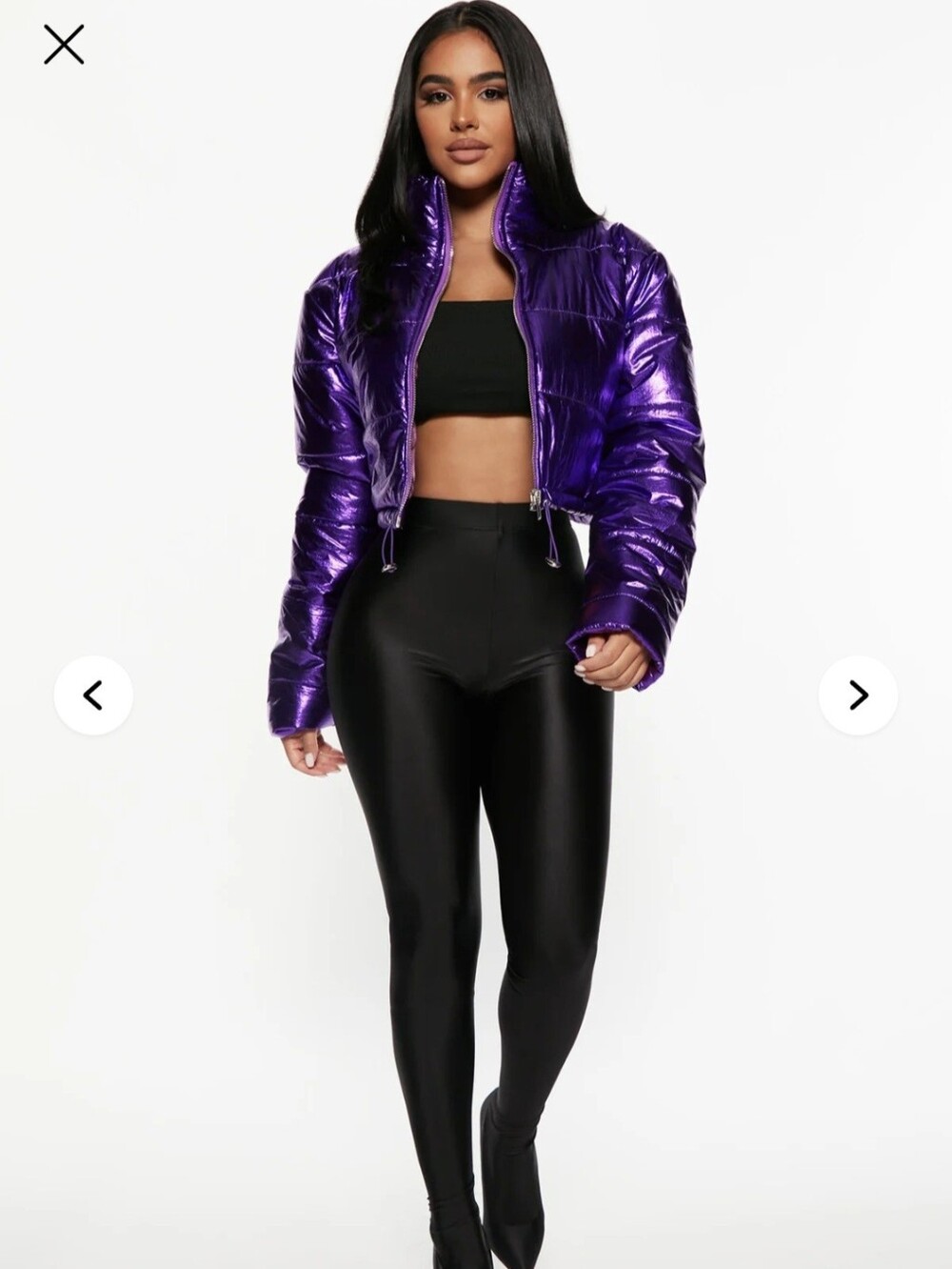 Fashion Nova / Show Time Puffer Jacket- W Sz Medium - Picture 7 of 8